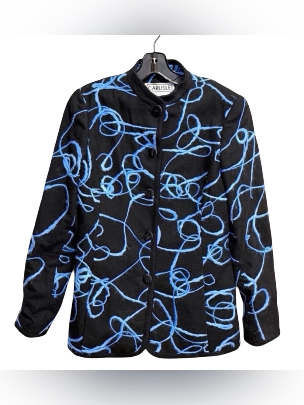 Carlisle Designer Jacket & Skirt Set | Abstract Blue Art Print - Picture 4 of 14